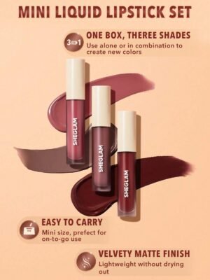 SHEGLAM Matte Allure Mini Liquid Lipstick Set (Shade: After The Moment)