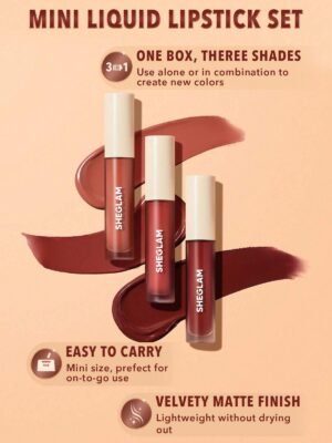 SHEGLAM Matte Allure Mini Liquid Lipstick Set - Private Tour