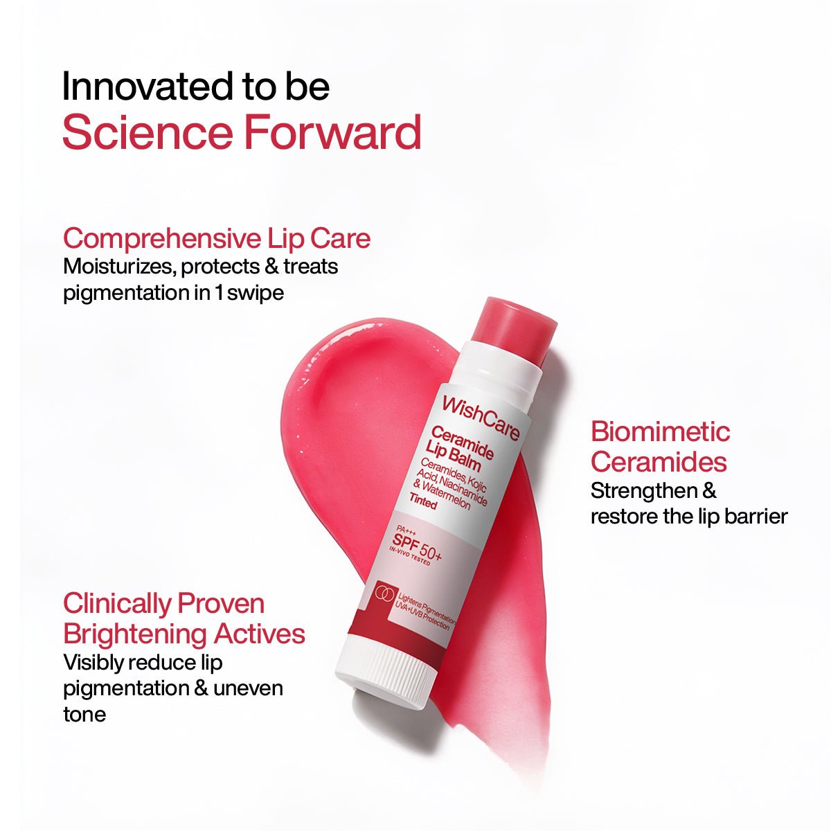 WishCare Tinted Ceramide Lip Balm (SPF 50+ PA++++)