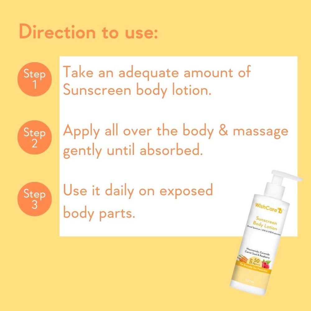 WishCare Sunscreen Body Lotion SPF 50 PA+++ (200ml) - Image 3