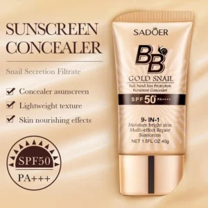SADOER Gold Snail Sunscreen BB Cream SPF 50+ PA++++ (40g)