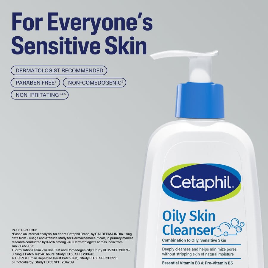Cetaphil Oily Skin Cleanser(236 ml) - Image 2