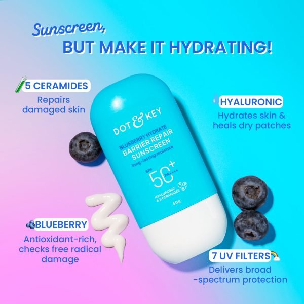 Dot & Key Blueberry Hydrate Barrier Repair Sunscreen 50ml - Image 3
