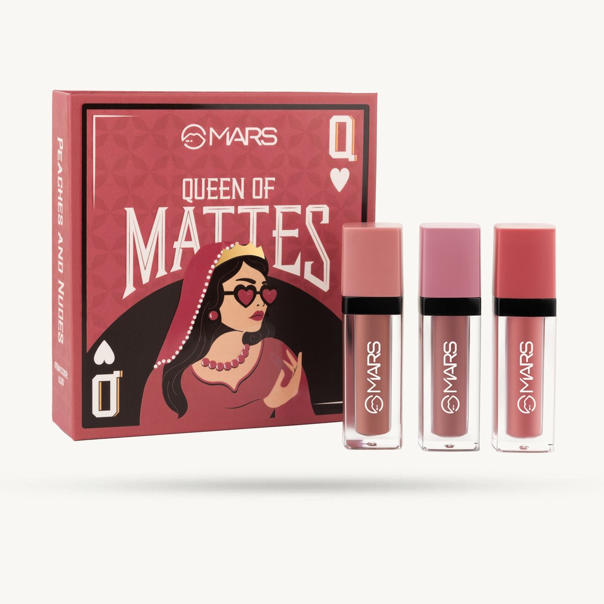 MARS Queen of Mattes Liquid Lipsticks Box Set (02 Peaches and Nudes) - Image 3