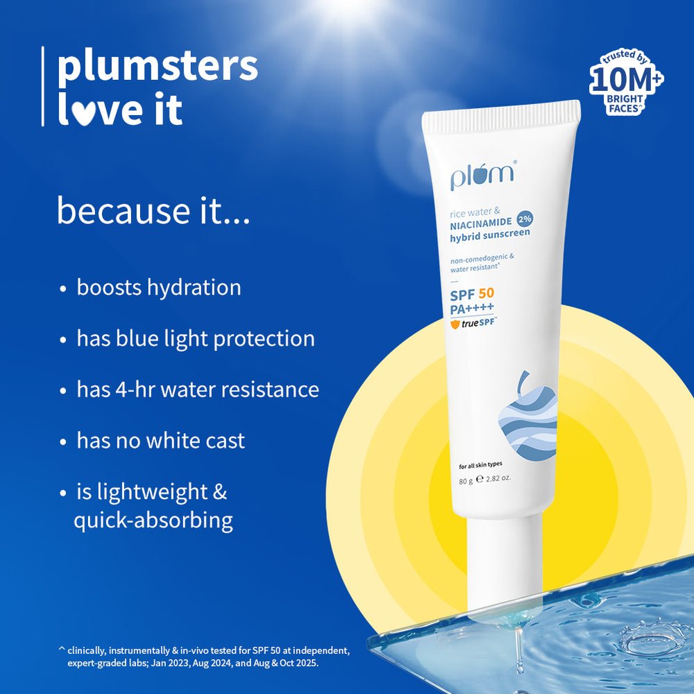 Plum 2% Niacinamide & Rice Water Hybrid Sunscreen - Image 6