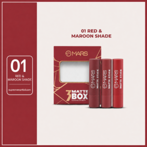 MARS 3 Matte Box Lipstick (Shade: 01 Reds and Maroons)