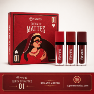 MARS Queen of Mattes Liquid Lipsticks Box Set (01 Reds & Maroons)