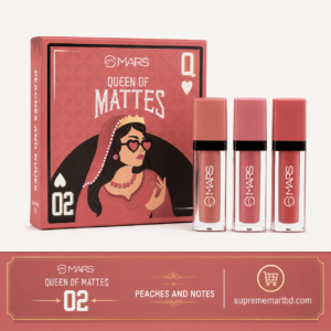 MARS Queen of Mattes Liquid Lipsticks Box Set (02 Peaches and Nudes)