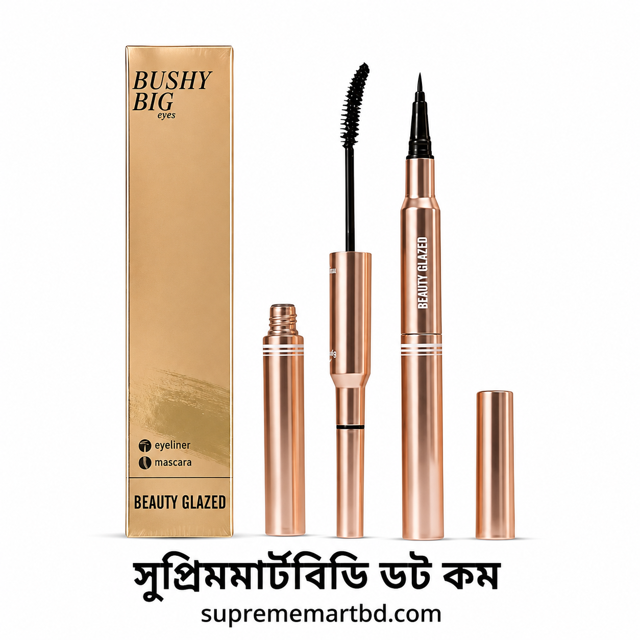 Beauty Glazed Bushy Big 2 in 1 Eyeliner & Mascara