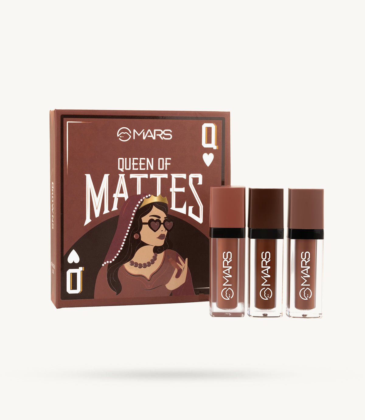 MARS Cosmetics Queen of Mattes Liquid Lipsticks Box Set (04 Brown Variant) - Image 3