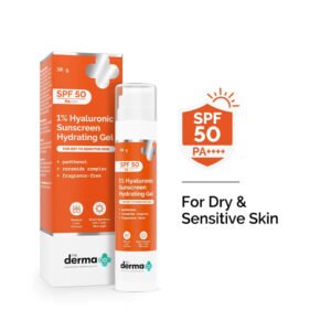 The Derma Co 1% Hyaluronic Sunscreen Hydrating Gel (SPF 50 PA++++)
